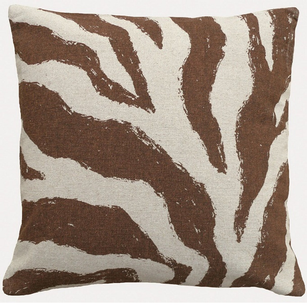 Zebra Upholstered Pillow | Zebra Pillow | CS009P-BR.20x20