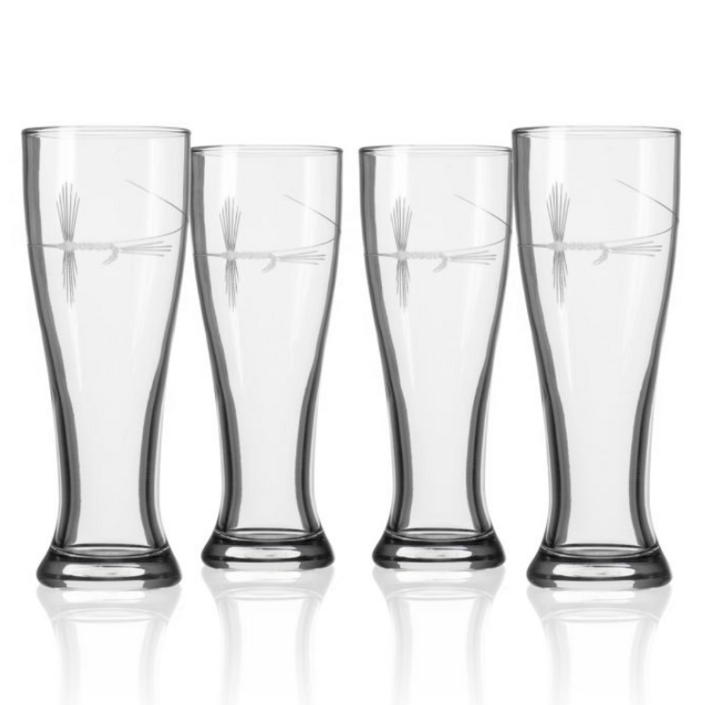 Fly Fishing Pilsner Glass Set of 4  | Rolf Glass | 410463