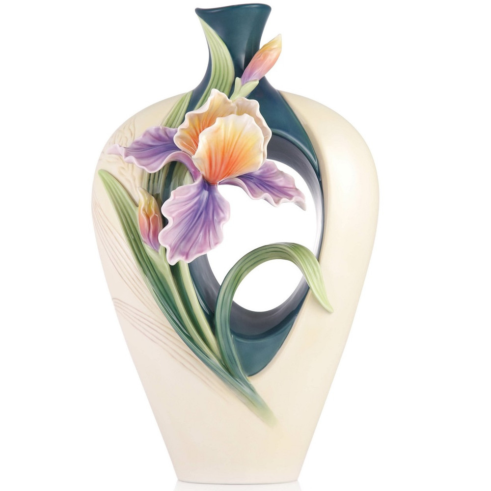 Iris Sculptured Porcelain Vase | Golden Hope | FZ03544 | Franz Collection