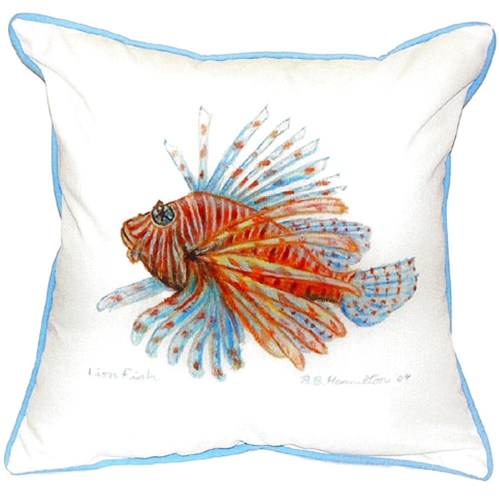 Lionfish Indoor Outdoor Pillow 22x22 | Betsy Drake | BDZP093