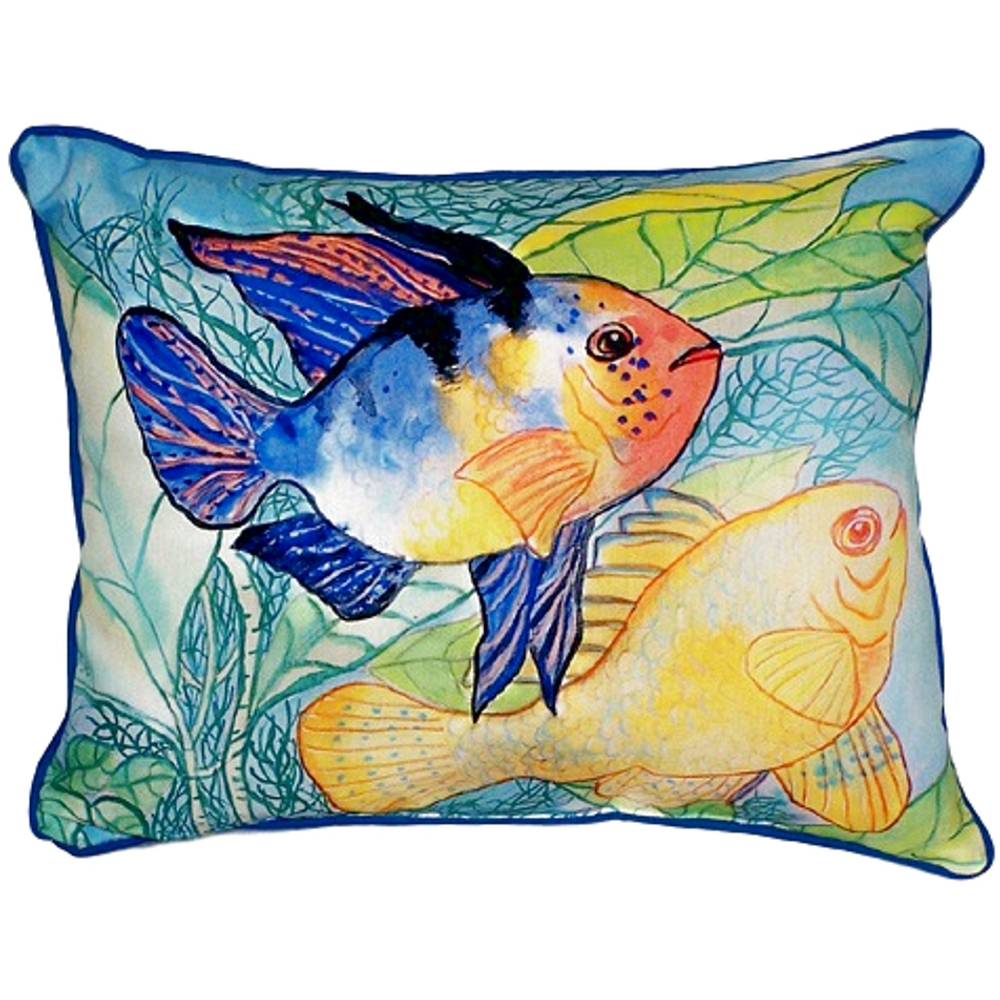 Fish Pair Indoor Outdoor Pillow 20x24 | Betsy Drake | BDZP300