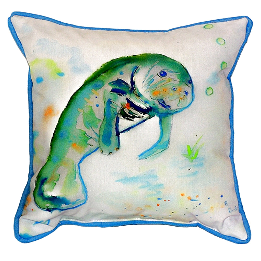 Manatee Indoor Outdoor Pillow 22x22 | Betsy Drake | BDZP061