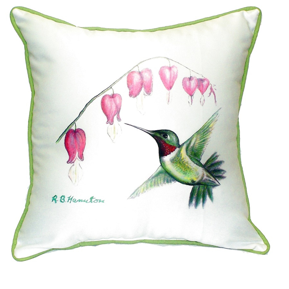 Hummingbird Indoor Outdoor Pillow 22x22 | Betsy Drake | BDZP030