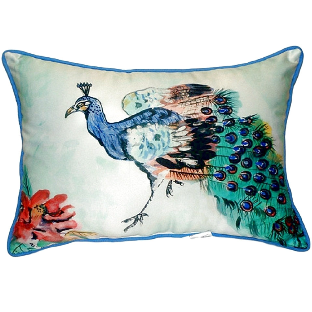 Peacock Design Indoor Outdoor Pillow 20x24 Indoor Outdoor Pillow   1  95611.1525443896 