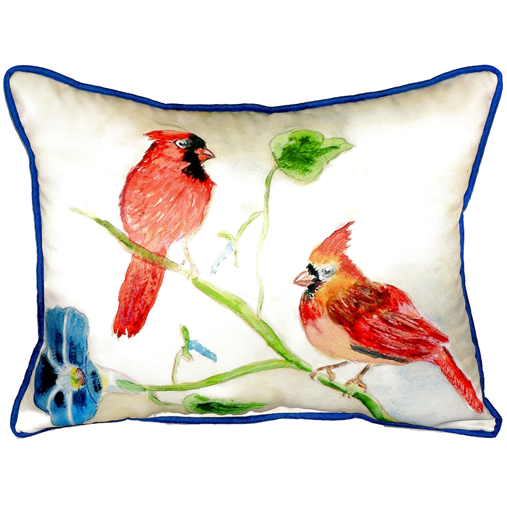 Cardinal Pair Indoor Outdoor Pillow 20x24 | Betsy Drake | BDZP270