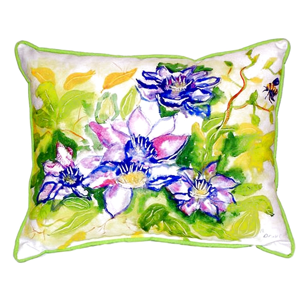 Clematis Indoor Outdoor Pillow 20x24 | Betsy Drake | BDZP284