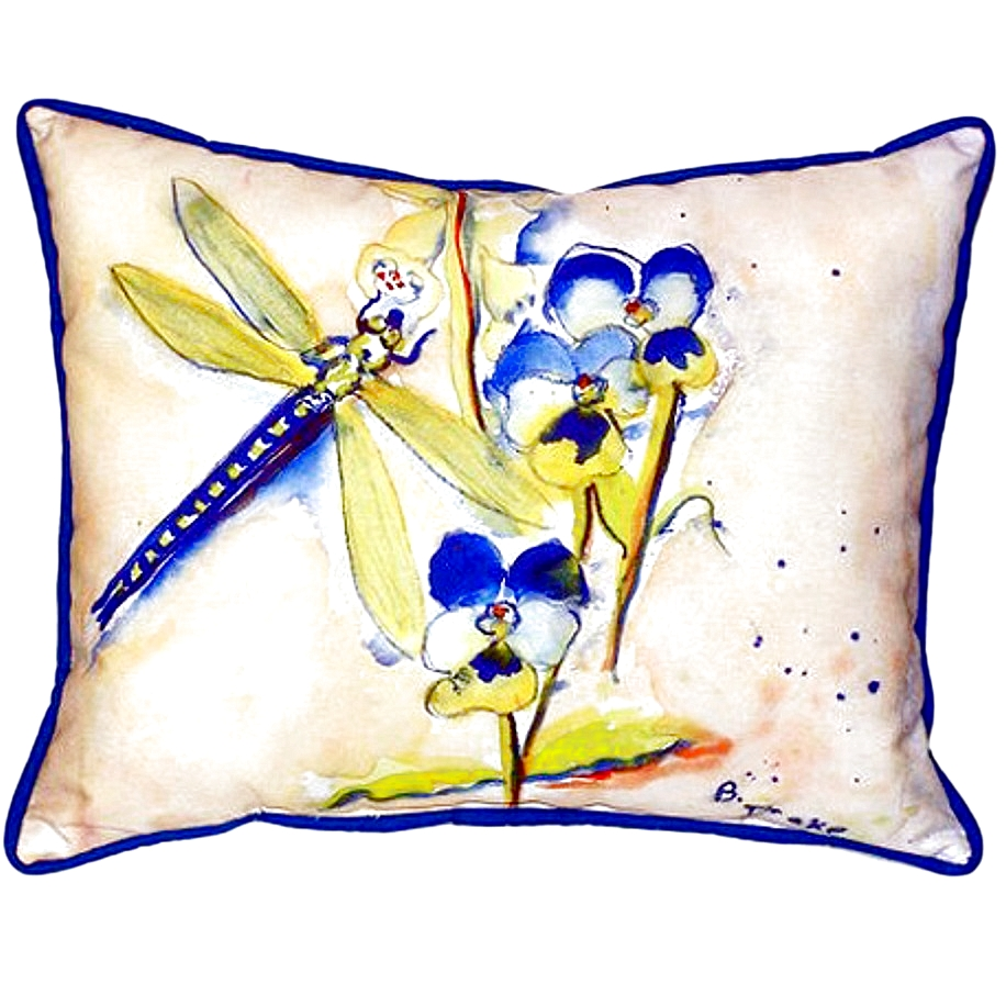 Blue Dragonfly Indoor Outdoor Pillow - Thumbnail 2