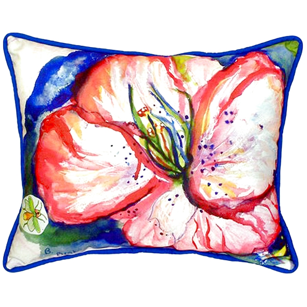 Hibiscus Indoor Outdoor Pillow 20x24 | Betsy Drake | BDZP422
