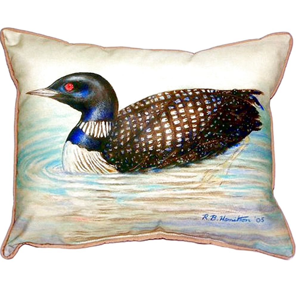 Loon Indoor Outdoor Pillow 20x24 | Betsy Drake | BDZP130