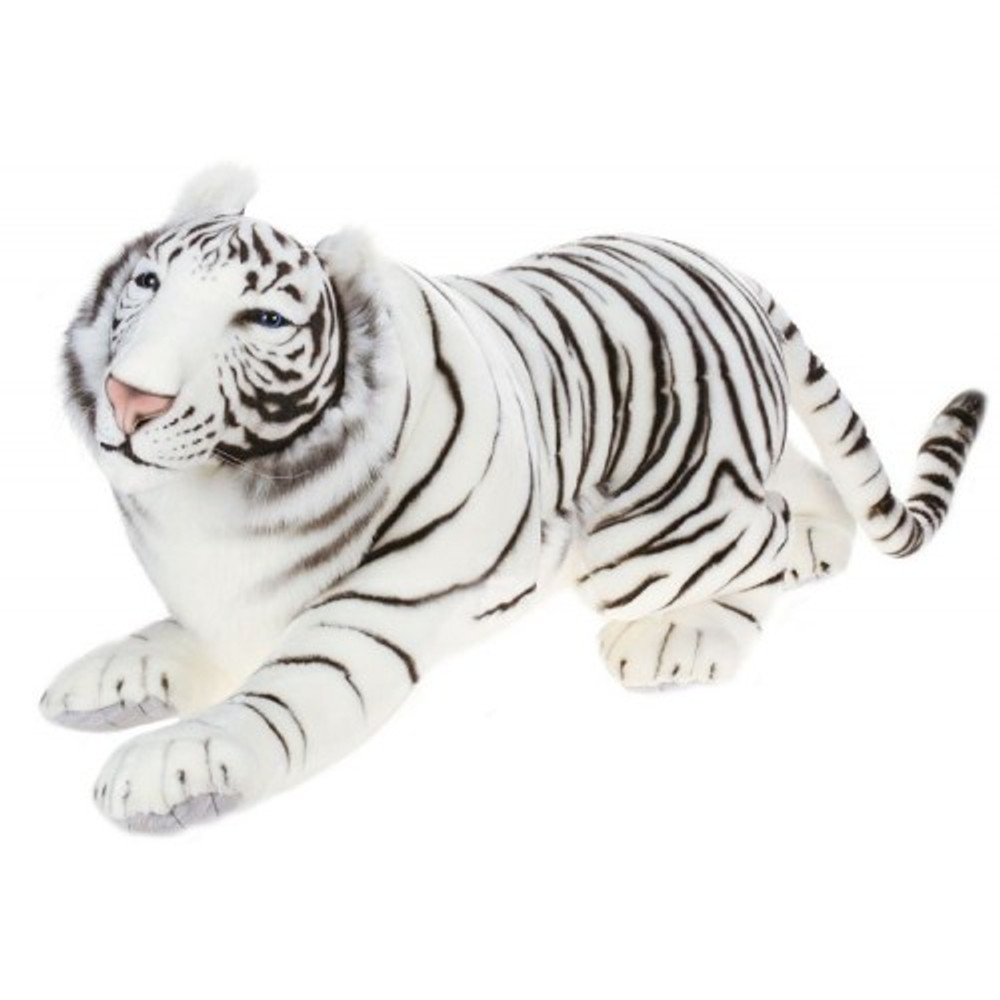 large stuffed white tiger