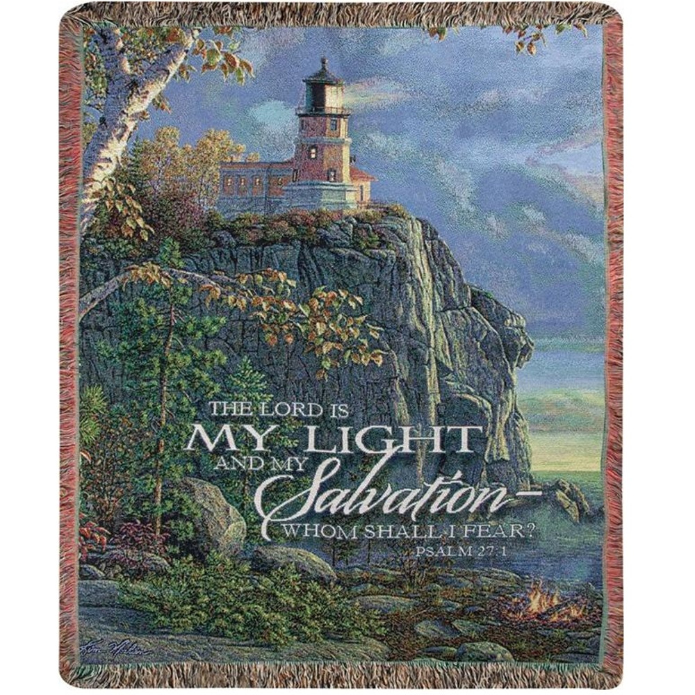 Lighthouse Inspirational Tapestry Throw Blanket | Manual Woodworkers | ATGLT