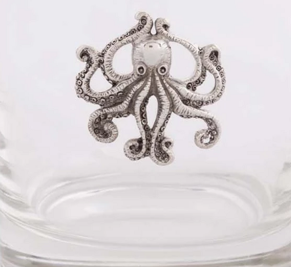 Octopus Cocktail Glass Set of 4 | Vagabond House | O407OT-4 -2