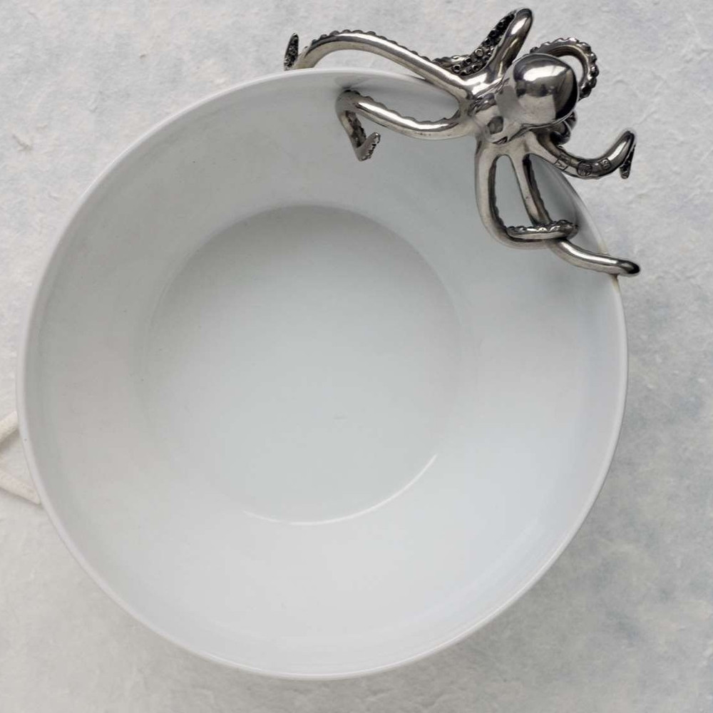 Octopus Stoneware Serving Bowl | Vagabond House | O311OL -2