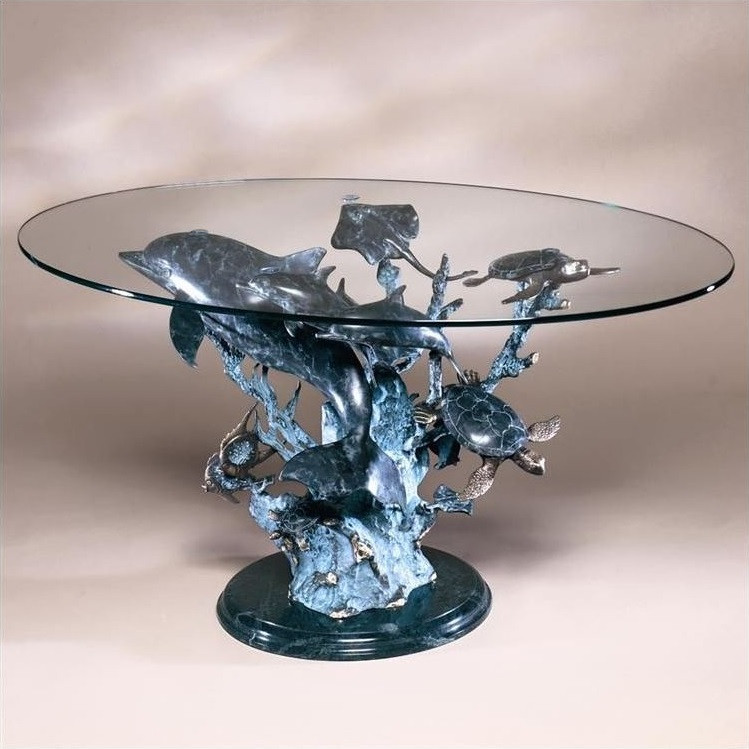 Dolphin Coffee Table | Sea World | Brass | Marble | Decor | SPI