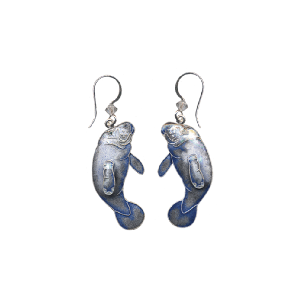 Manatee Wire Earrings | Bamboo Jewelry | BJ0130e