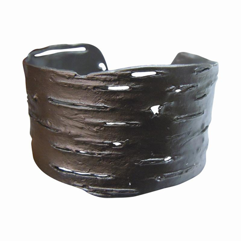 Birch Bark Gunmetal Cuff Bracelet | Michael Michaud Jewelry | SS7116GM