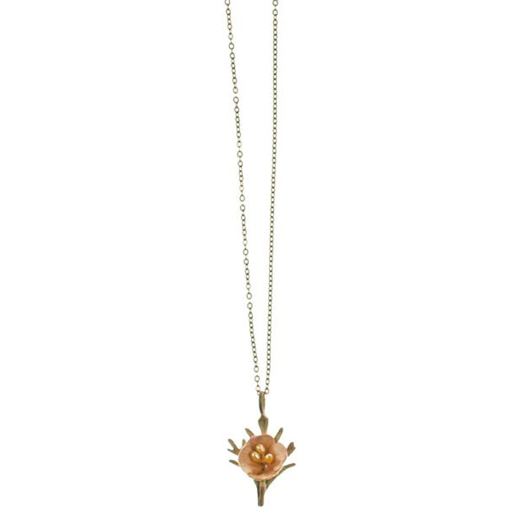 California Poppy Petite Pendant Necklace | Michael Michaud Jewelry | 8258BZYP