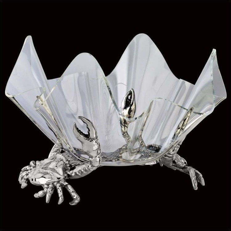 Large Crab Bowl with Stand | Arthur Court Designs | 050340