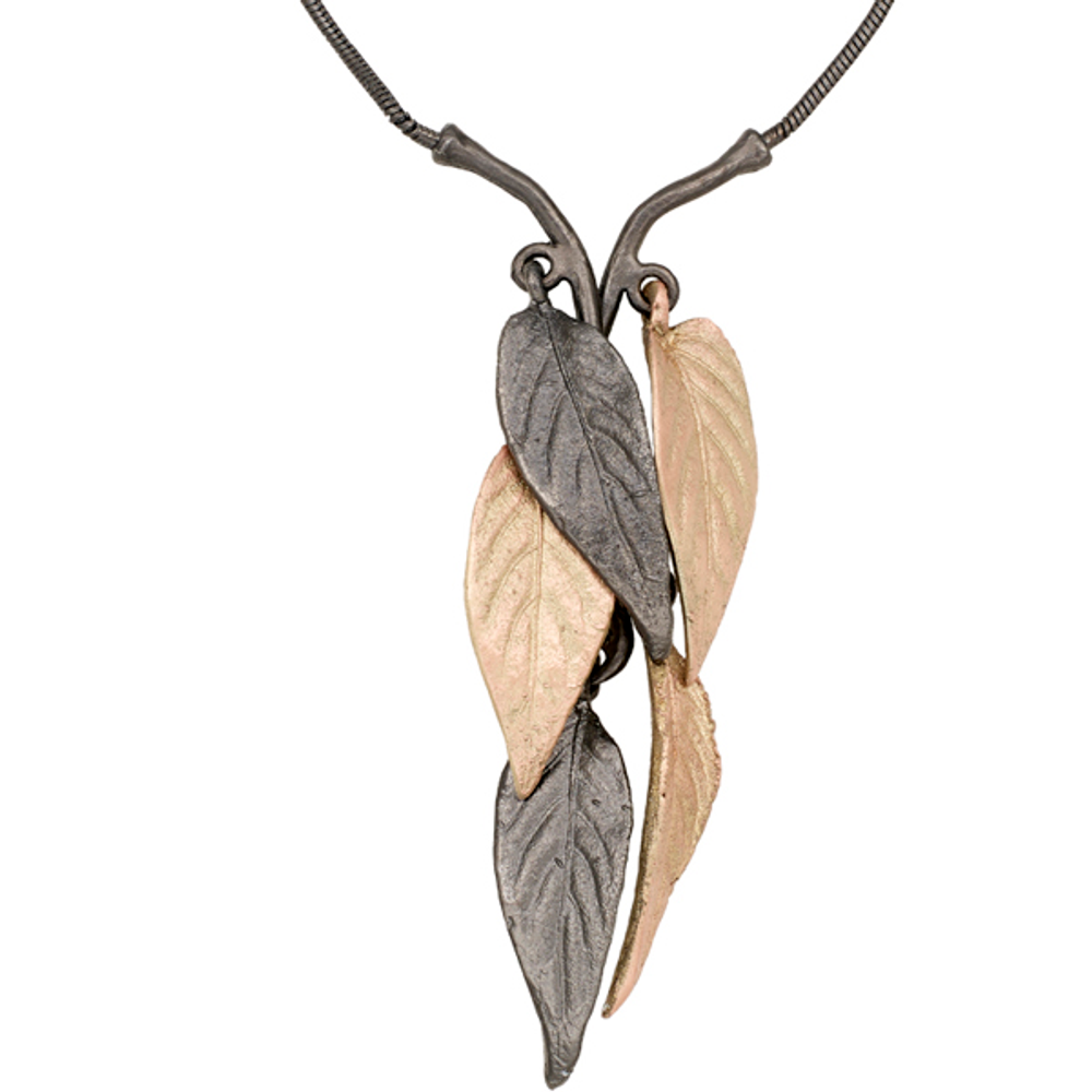 Persian Shield 16" Adjustable Multi Leaf Dangle Necklace | Michael Michaud Jewelry | 9175bz
