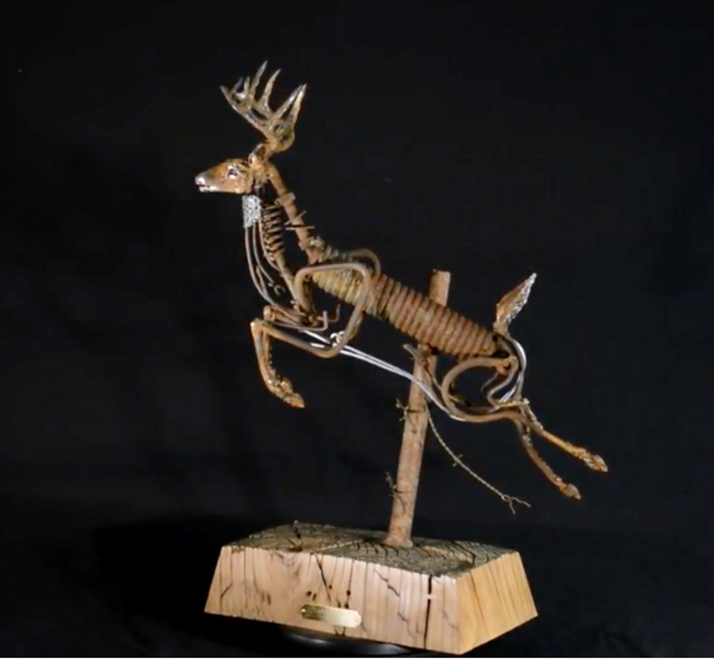 Deer Found Metal Sculpture | Goodbye | Frank Cole | FCSG