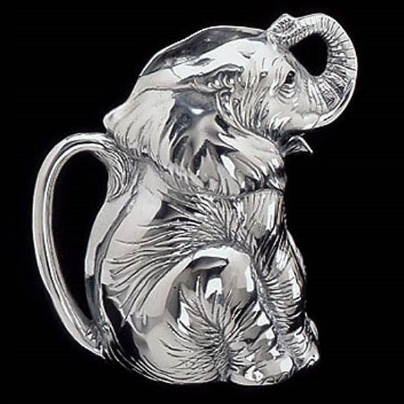 Elephant Pitcher | Aluminum | Arthur Court