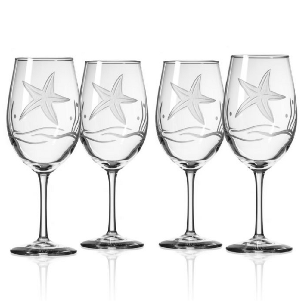 Starfish White Wine Glass Set of 4 | Rolf Glass | 400426