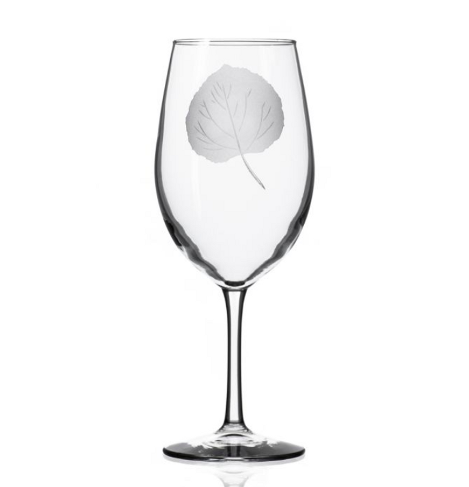 Aspen Leaf AP Large Wine Glass Set of 4 | Rolf Glass | 702261