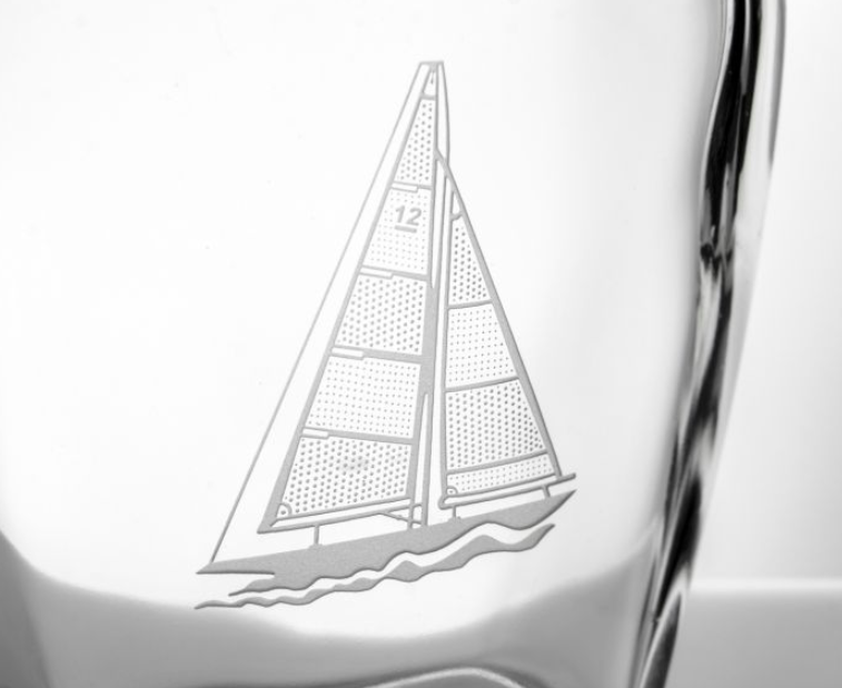 Sailboat Engraved Glass Decanter | Rolf Glass | 222806