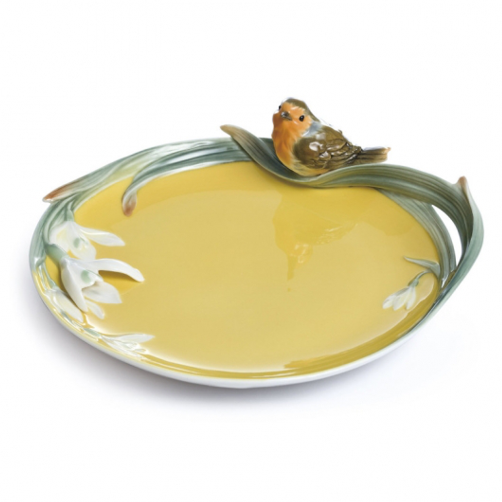 Song Bird Robin Porcelain Plate | FZ02151 | Franz Collection