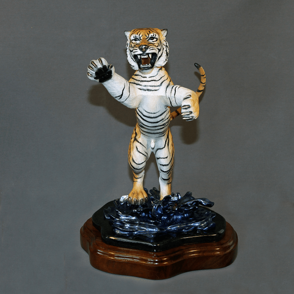 Tiger Bronze Sculpture "Defiant" | Barry Stein | BBSDEFIANT-2