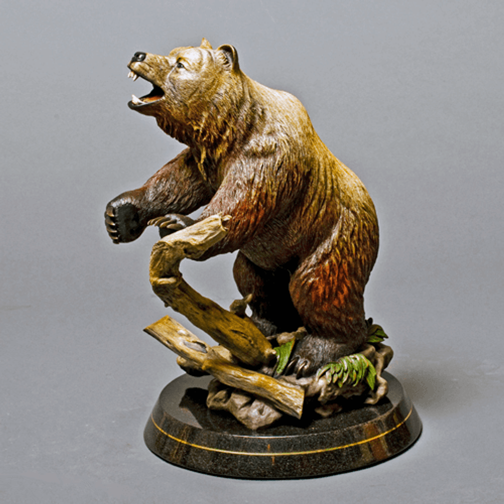 Bear Bronze Sculpture "Terrain" | Barry Stein | BBSBEARTERRIAN