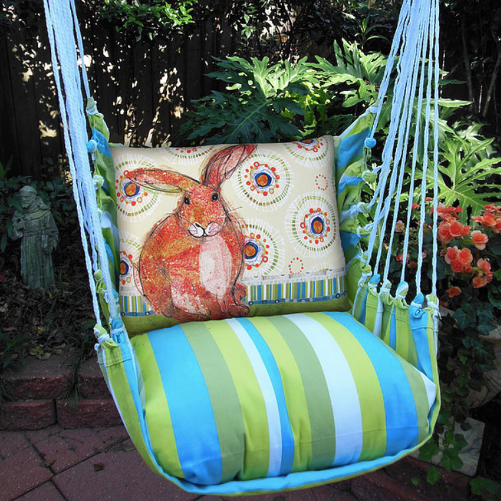 Rabbit Hammock Chair Swing "Beach Boulevard" | Magnolia Casual | BBRRBKB-SP