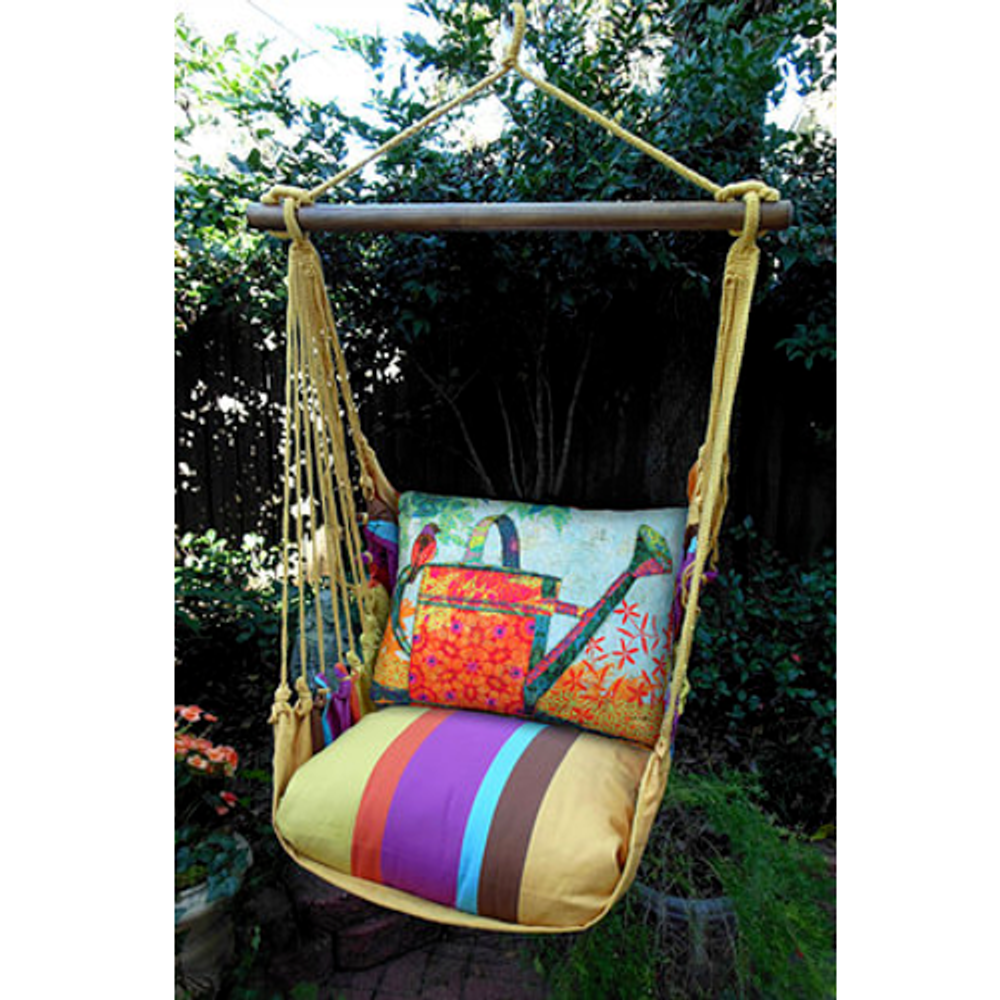 Bird and Watering Can Hammock Chair Swing "Cafe Soleil" | Magnolia Casual | CFTC505-SP