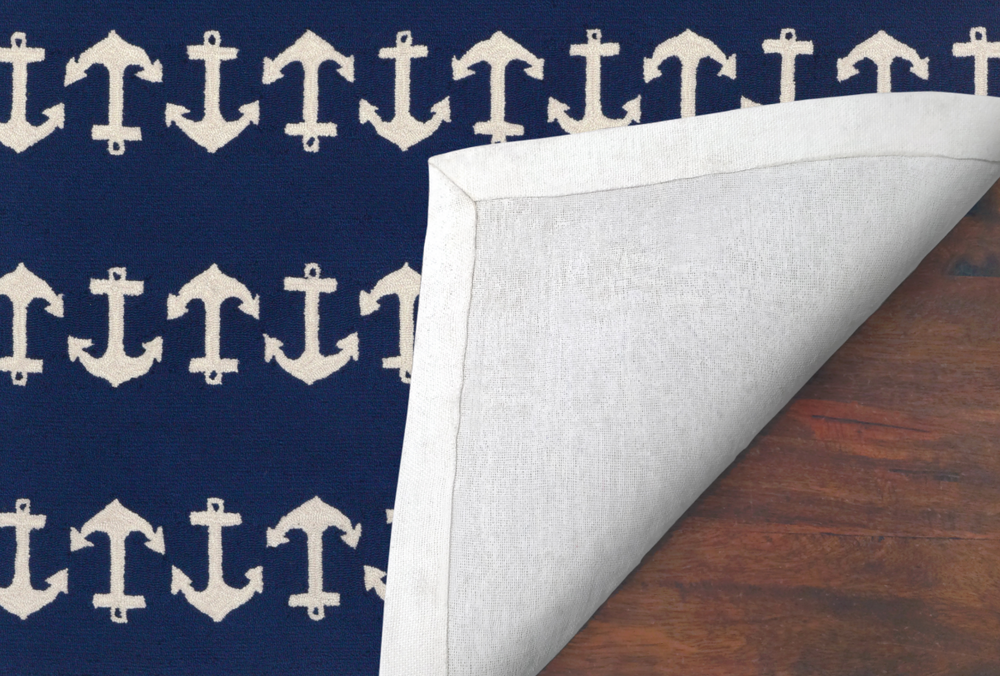 Anchor Pattern Navy Area Rug | Trans Ocean | CAP46166433