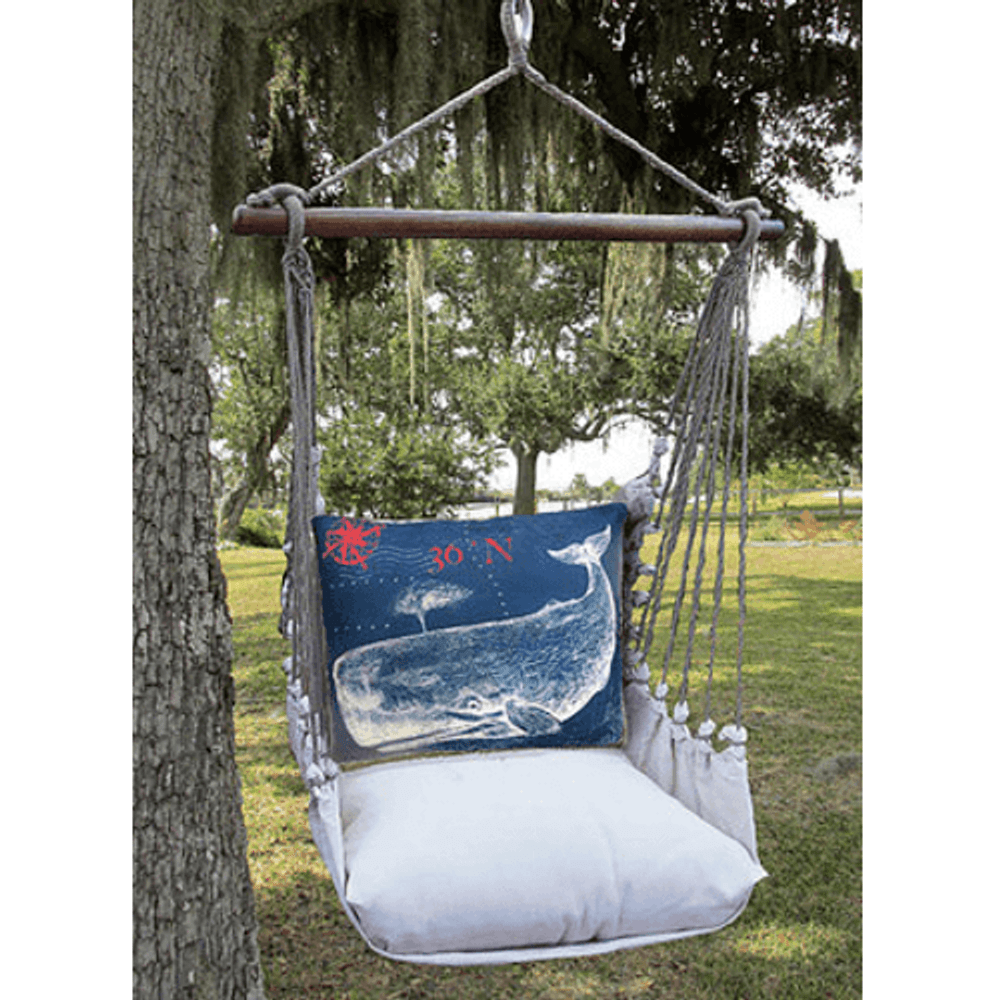 Whale Nautical Hammock Chair Swing "Latte" | Magnolia Casual | LTTC611-SP