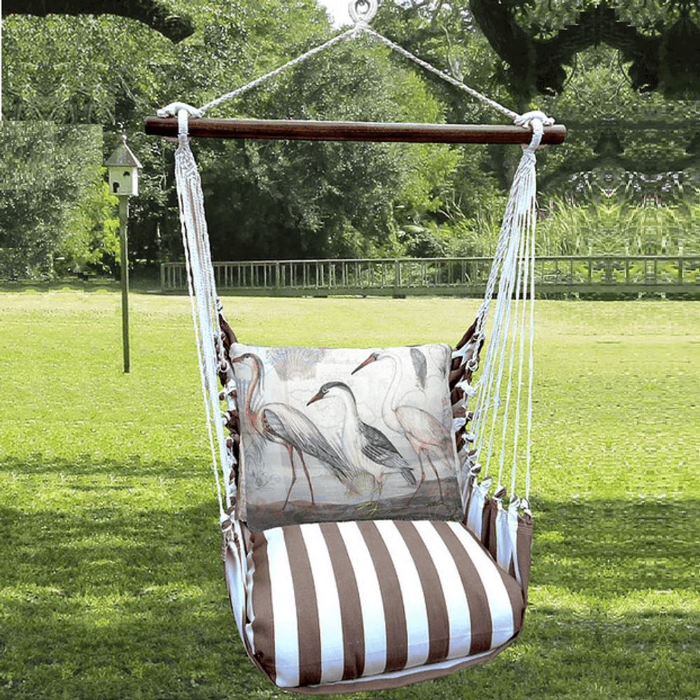 Crane Hammock Chair Swing "Striped Chocolate" | Magnolia Casual | SCSW706-SP