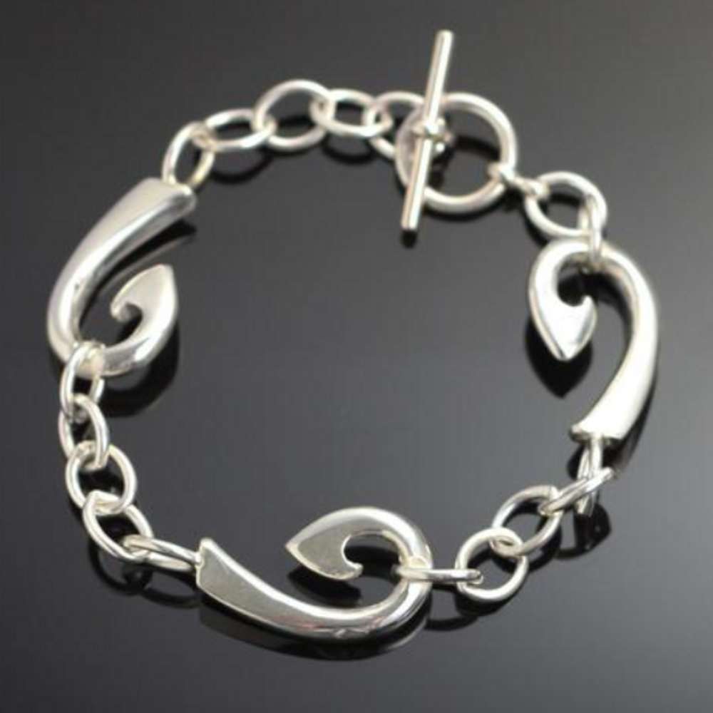 3-Hook Link Sterling Silver Bracelet | Anisa Stewart Jewelry | ASJbp10383L