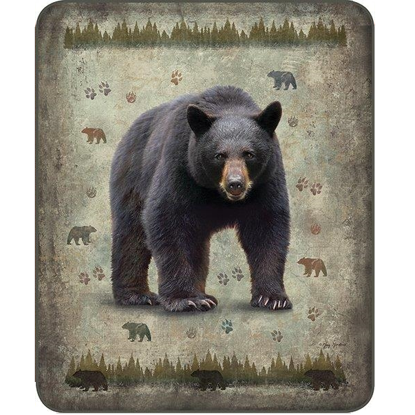 Black Bear FauxMink Blanket DB54342