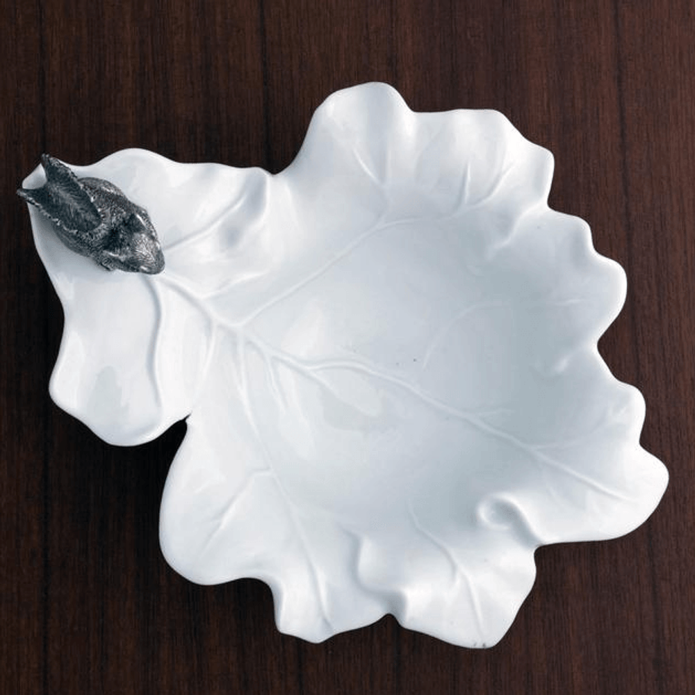 Leaf Bowl with Pewter Squirrel | Vagabond House | VHCS309S -3