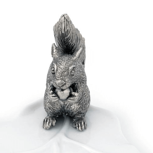 Leaf Bowl With Pewter Squirrel Vagabond House