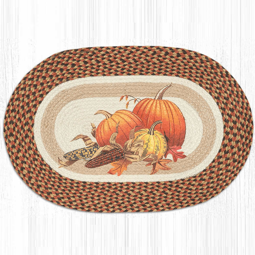 Joyful Harvest Oval Patch Braided Rug | Capitol Earth Rugs | OP-222JH