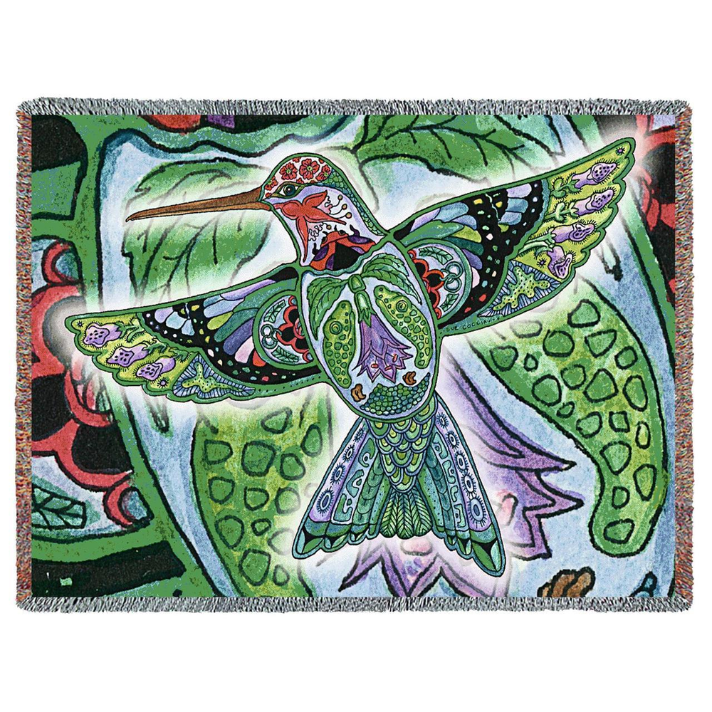 Hummingbird Butterfly Tapestry Throw Blanket | Pure Country | pc8017T