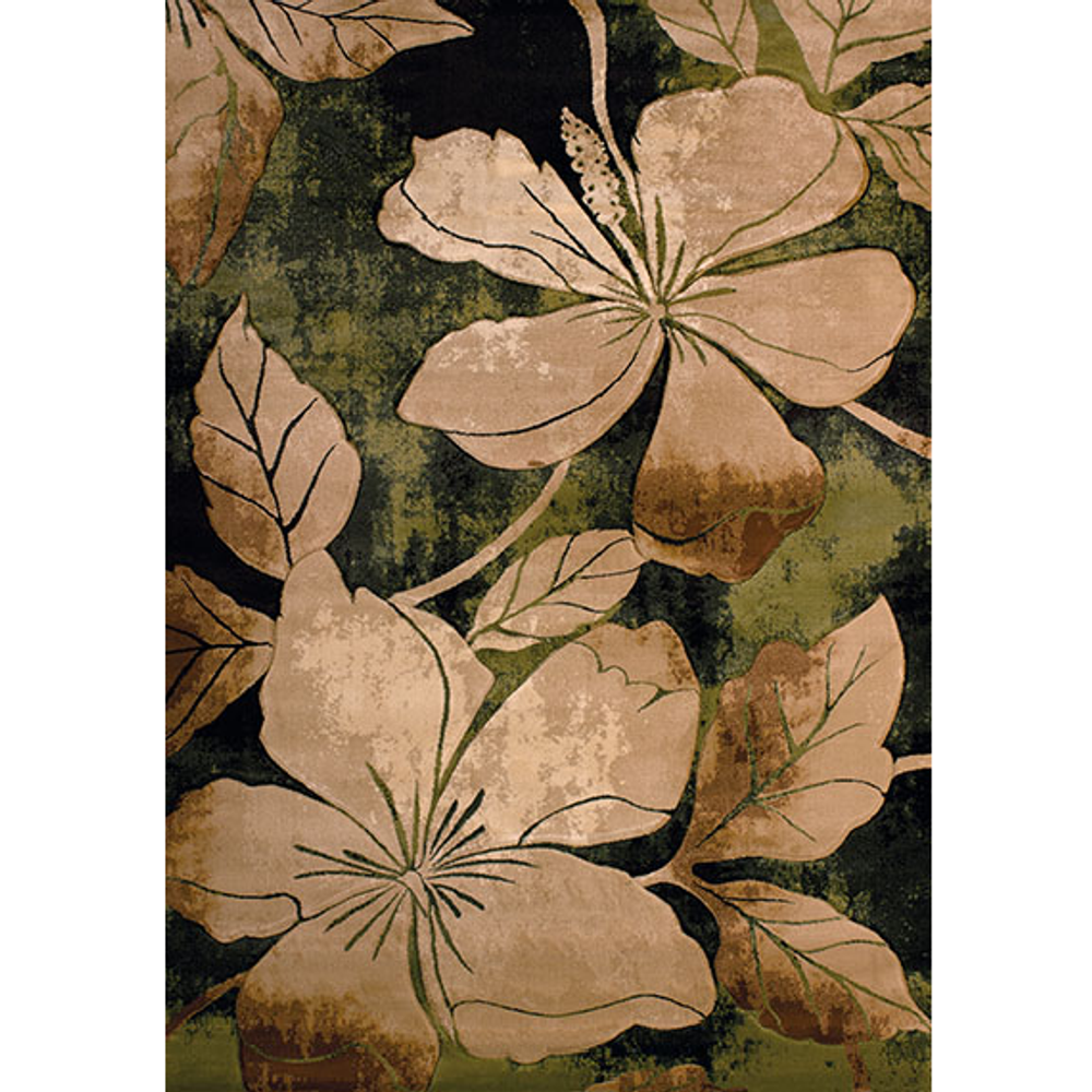 Floral Canvas Green Area Rug | United Weavers | 510-28845