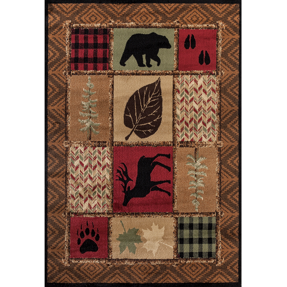 Bear and Deer Area Rug "Woodside" | United Weavers | 712-30375