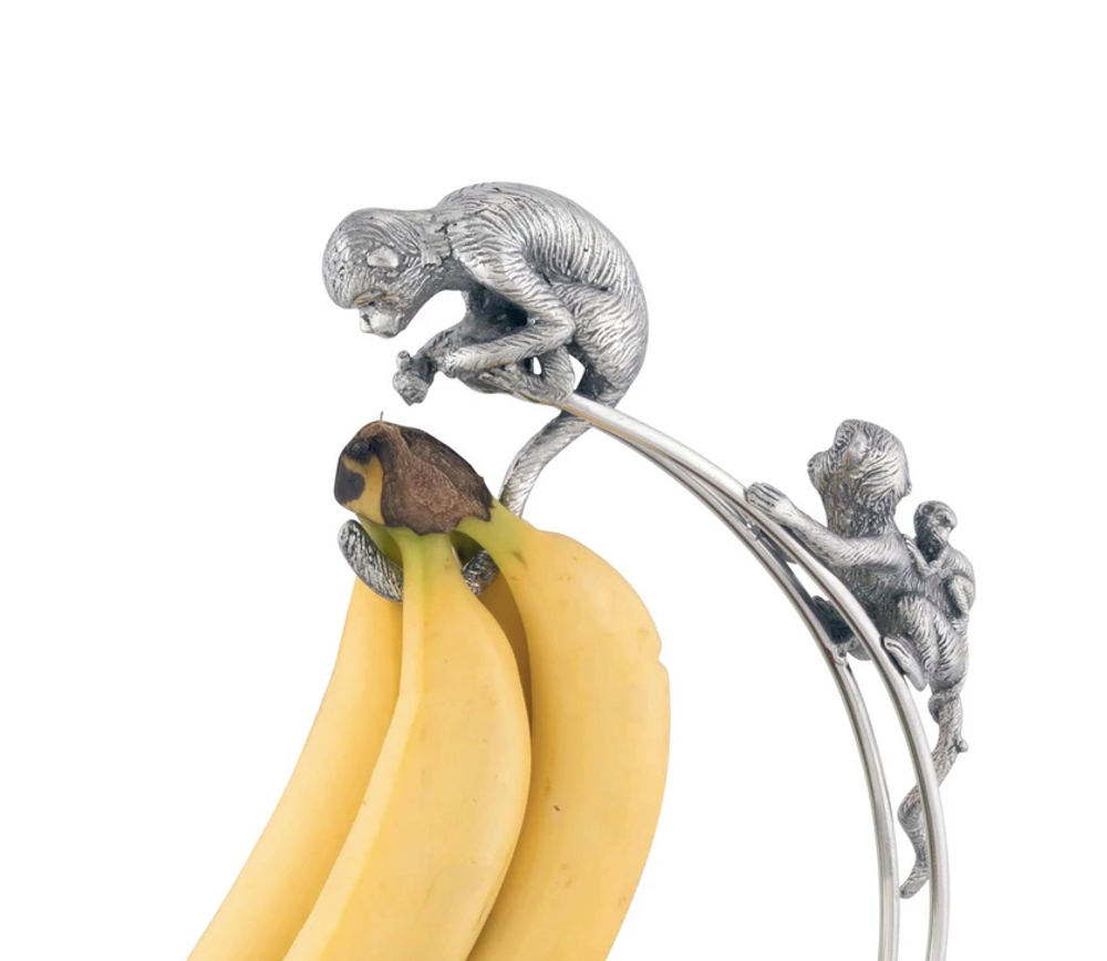 Safari Monkey Banana Holder with Bowl | Arthur Court Designs | 550016