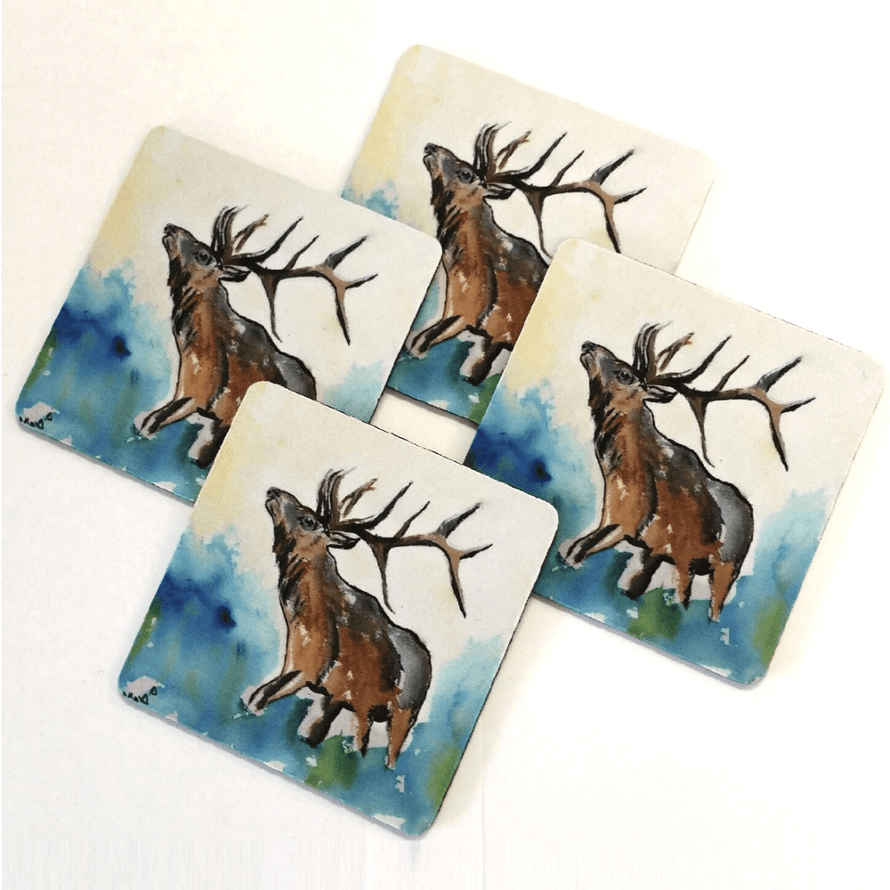 Elk Coasters Set of 4 | Betsy Drake