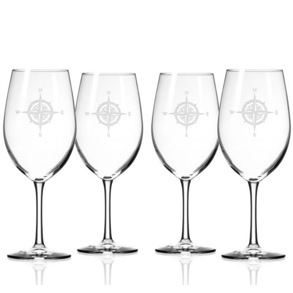 Compass Rose 18 oz Wine Glass Set of 4 | Rolf Glass | 223261