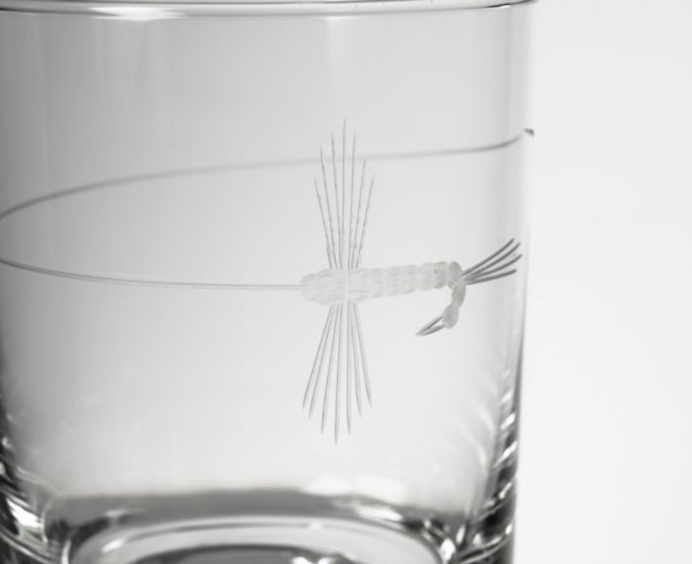 Fly Fishing Double Old Fashioned Glass Set of 4 | Rolf Glass | 410005