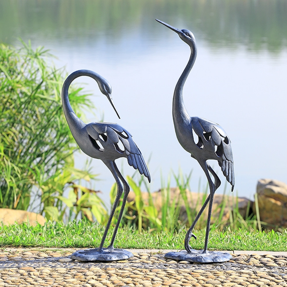 Crane Pair LED Light Garden Sculpture | 34914 | SPI Home