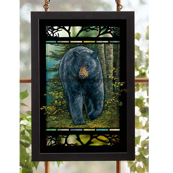 Black Bear Stained Glass Art | Rocky Outcrop | Rosemary Millette | Wild ...